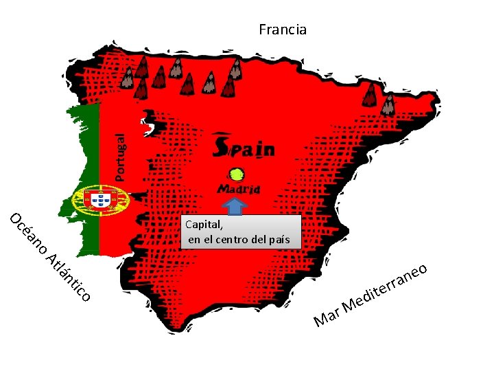 Portugal Francia éa Oc Capital, en el centro del país no At lán o