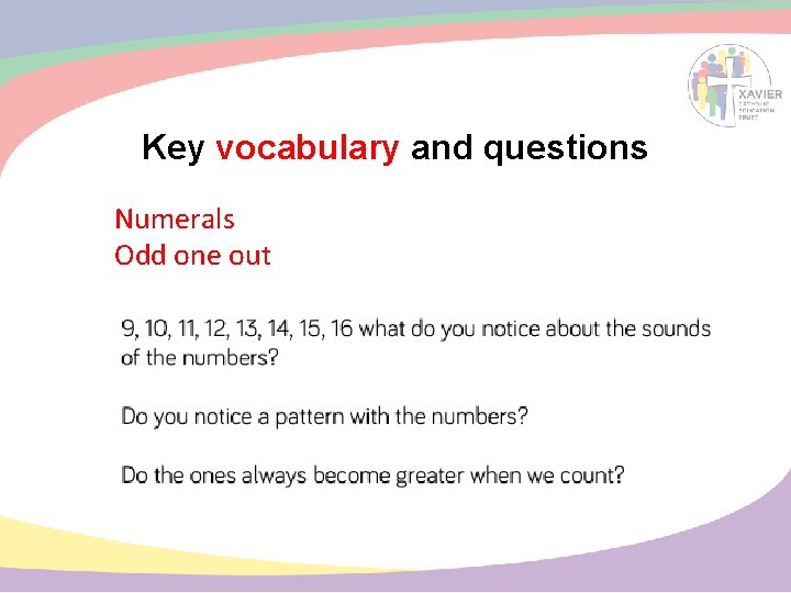 Key vocabulary and questions Numerals Odd one out 