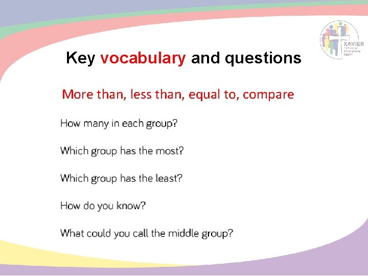 Key vocabulary and questions More than, less than, equal to, compare 