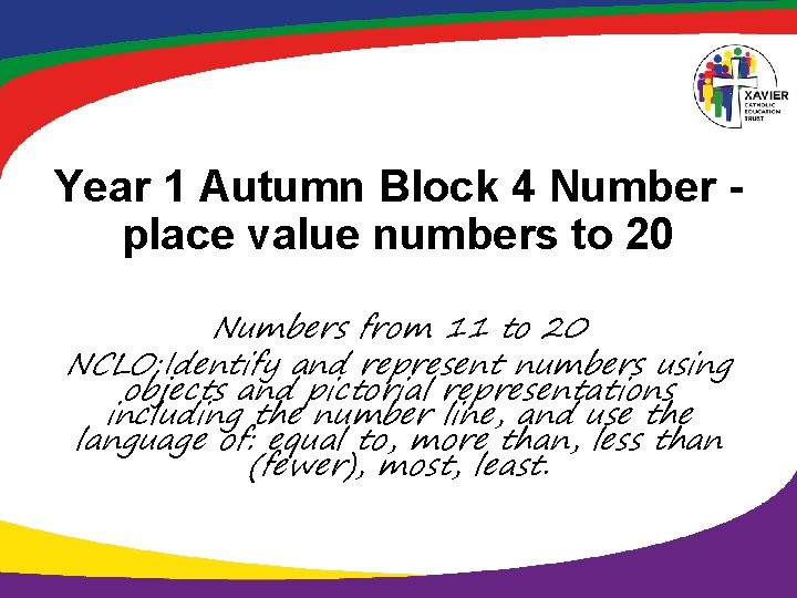 Year 1 Autumn Block 4 Number place value numbers to 20 Numbers from 11
