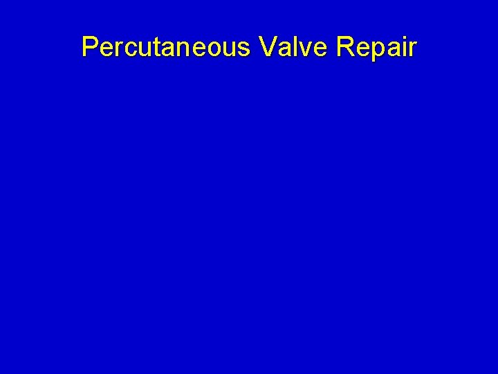 Percutaneous Valve Repair 