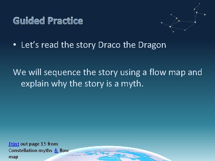 Guided Practice • Let’s read the story Draco the Dragon We will sequence the