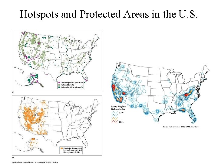 Hotspots and Protected Areas in the U. S. 