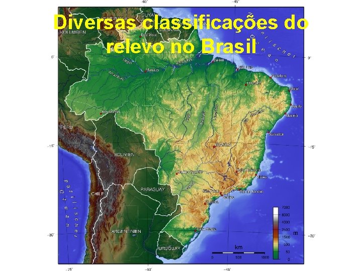 Diversas classificações do relevo no Brasil 