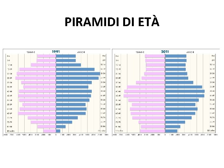 PIRAMIDI DI ETÀ PIRAMIDI DI ETÀ