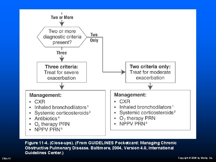 Figure 11 -4. (Close-ups). (From GUIDELINES Pocketcard: Managing Chronic Obstructive Pulmonary Disease. Baltimore, 2004,