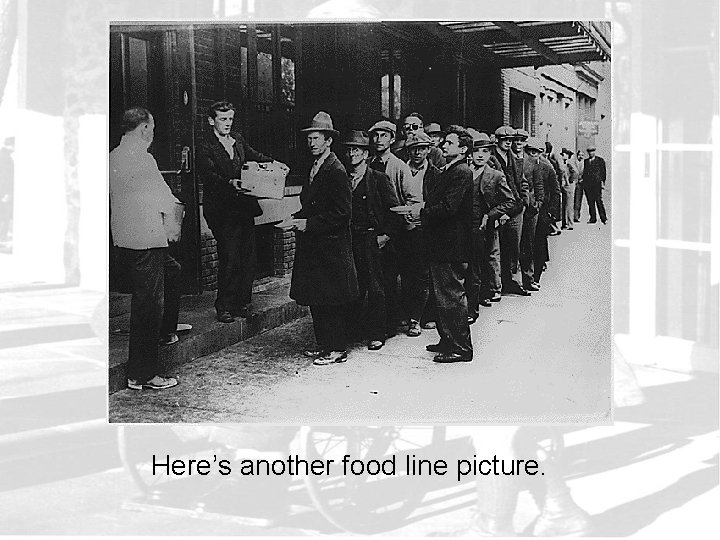 Here’s another food line picture. 