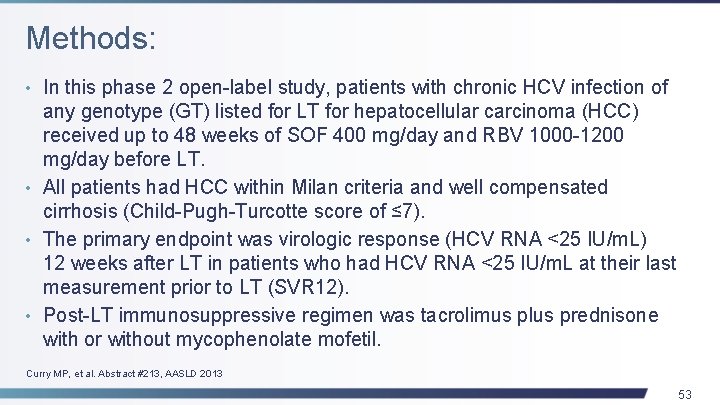 Methods: • In this phase 2 open-label study, patients with chronic HCV infection of