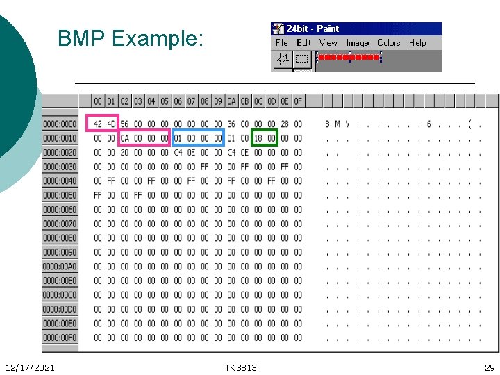BMP Example: 12/17/2021 TK 3813 29 