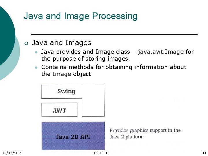 Java and Image Processing ¡ Java and Images l l 12/17/2021 Java provides and