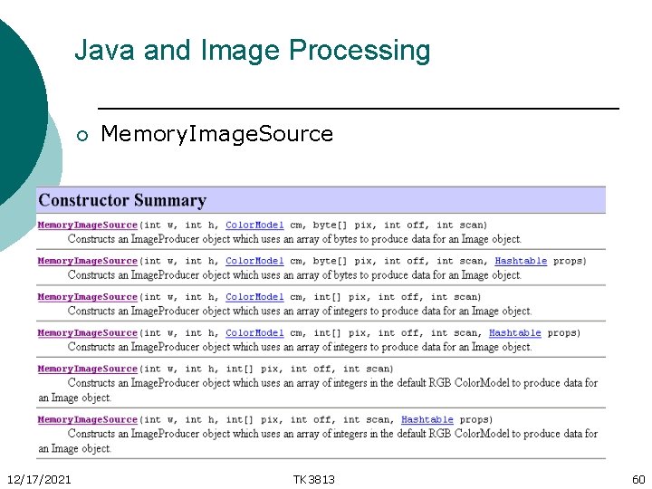 Java and Image Processing ¡ 12/17/2021 Memory. Image. Source TK 3813 60 