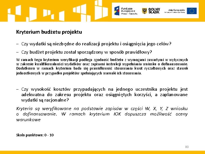 Kryterium budżetu projektu ‒ Czy wydatki są niezbędne do realizacji projektu i osiągnięcia jego