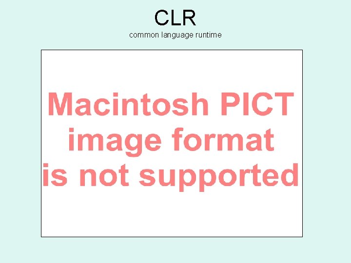 CLR common language runtime 