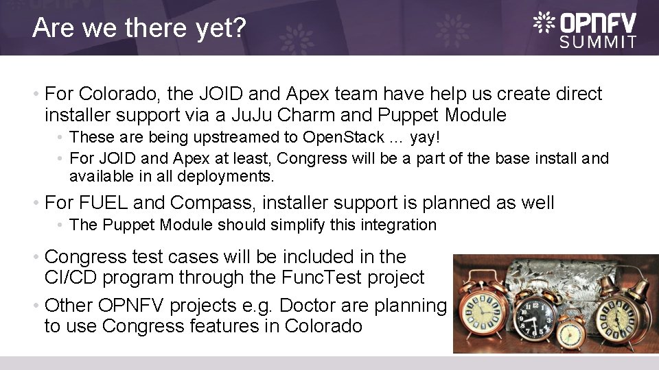 Are we there yet? • For Colorado, the JOID and Apex team have help