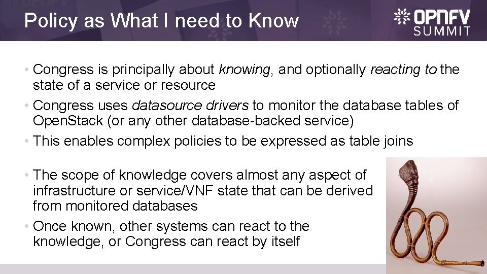 Policy as What I need to Know • Congress is principally about knowing, and
