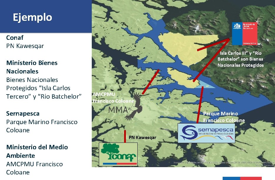 Ejemplo Conaf PN Kawesqar Ministerio Bienes Nacionales Protegidos “Isla Carlos Tercero” y “Río Batchelor”