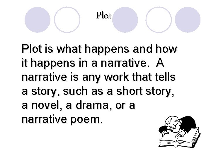 Plot is what happens and how it happens in a narrative. A narrative is Plot is what happens and how it happens in a narrative. A narrative is