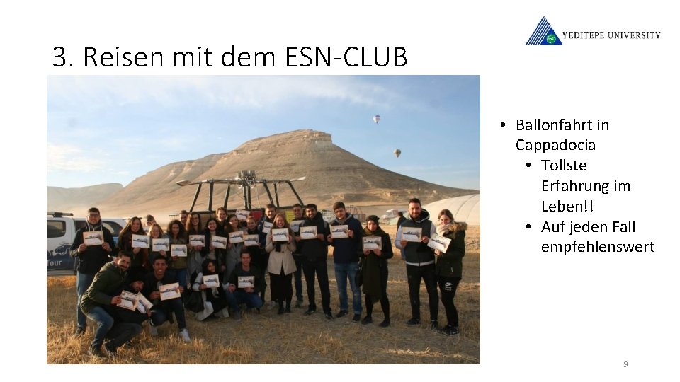 3. Reisen mit dem ESN-CLUB • Ballonfahrt in Cappadocia • Tollste Erfahrung im Leben!!