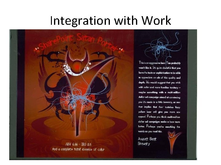 Integration with Work 