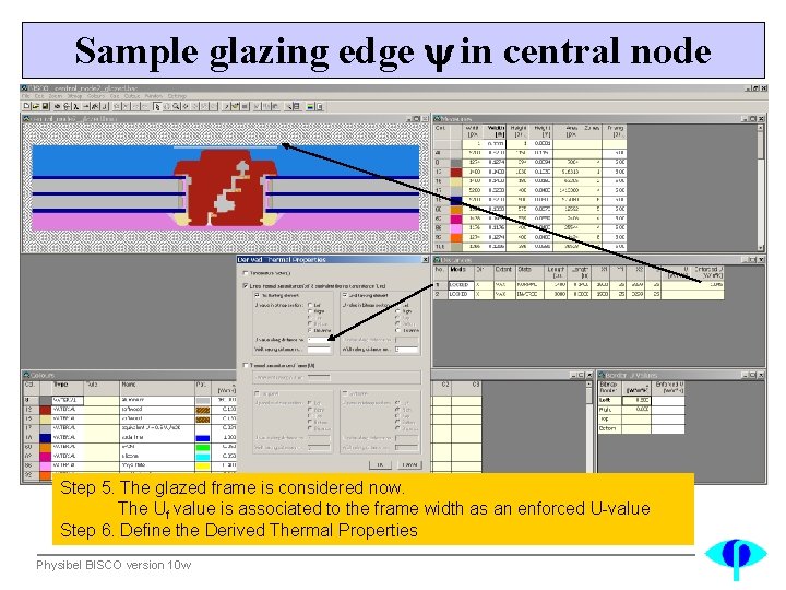 Sample glazing edge in central node Step 5. The glazed frame is considered now.
