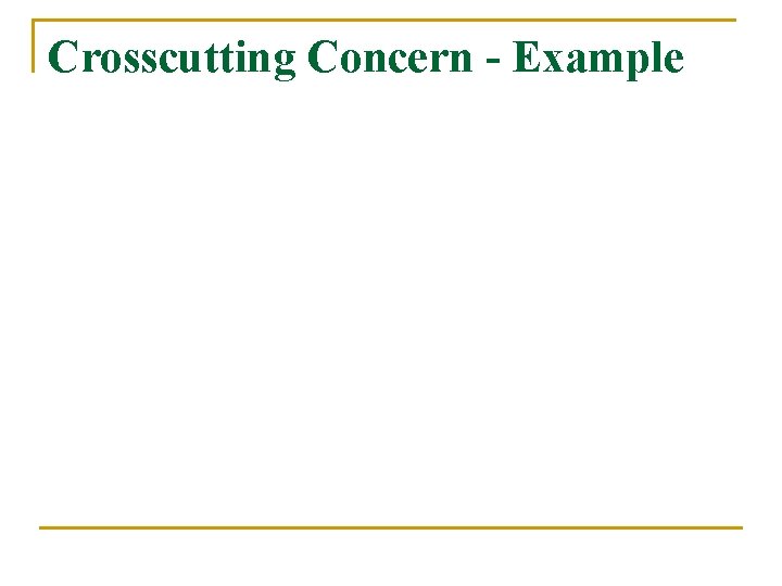 Crosscutting Concern - Example 