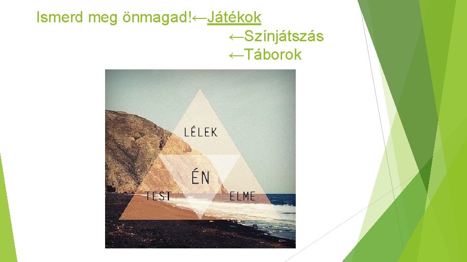 Ismerd meg önmagad!←Játékok ←Színjátszás ←Táborok 