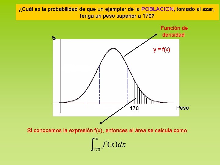 ¿Cuál es la probabilidad de que un ejemplar de la POBLACION, tomado al azar,