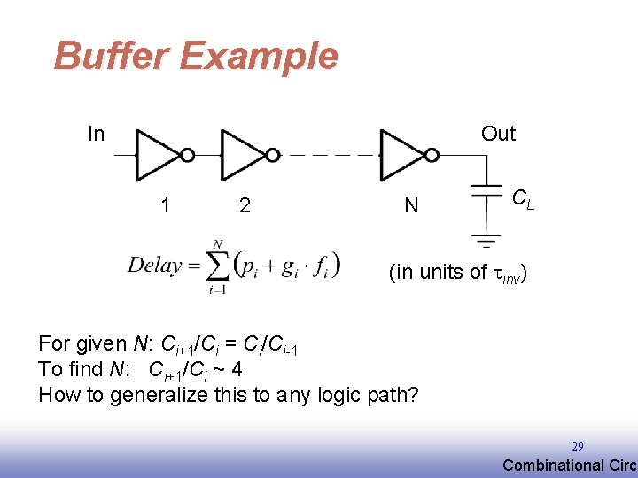 Buffer Example In Out 1 2 N CL (in units of tinv) For given
