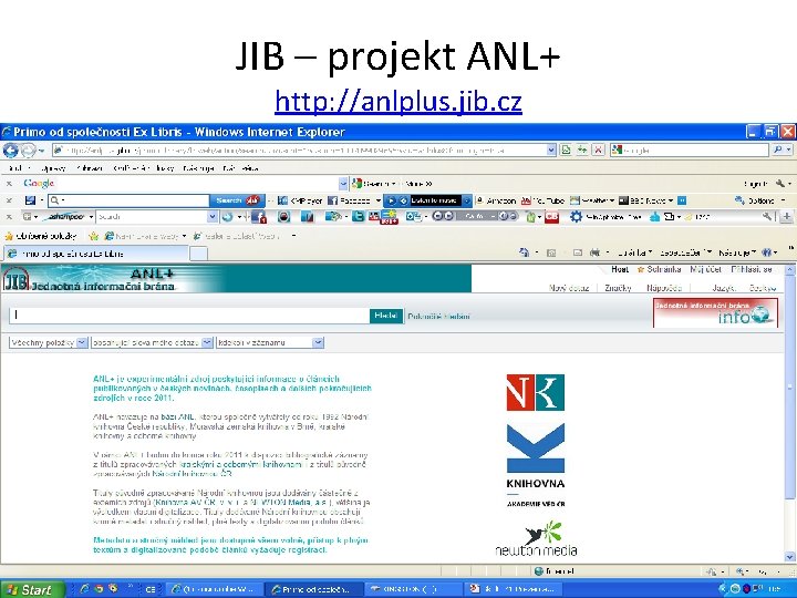 JIB – projekt ANL+ http: //anlplus. jib. cz 