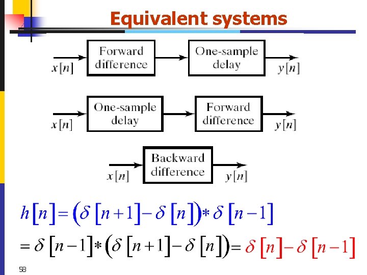 Equivalent systems 58 