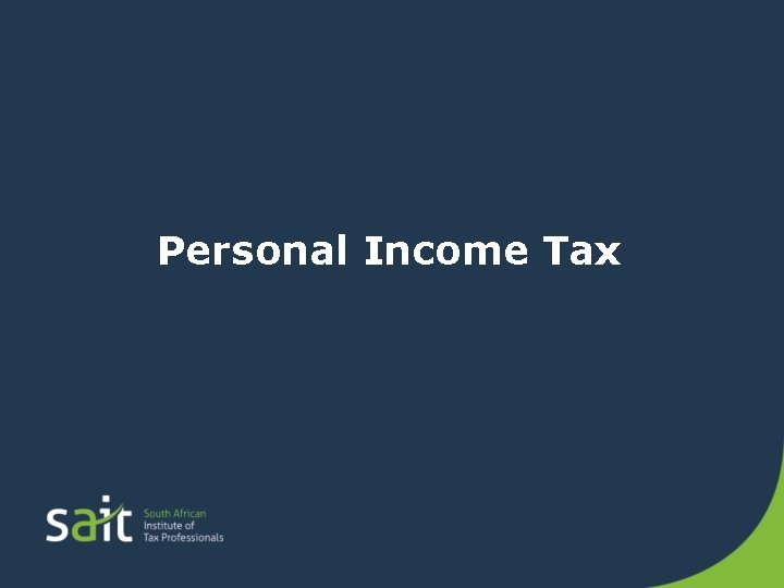 Personal Income Tax 