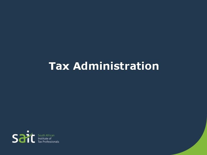 Tax Administration 