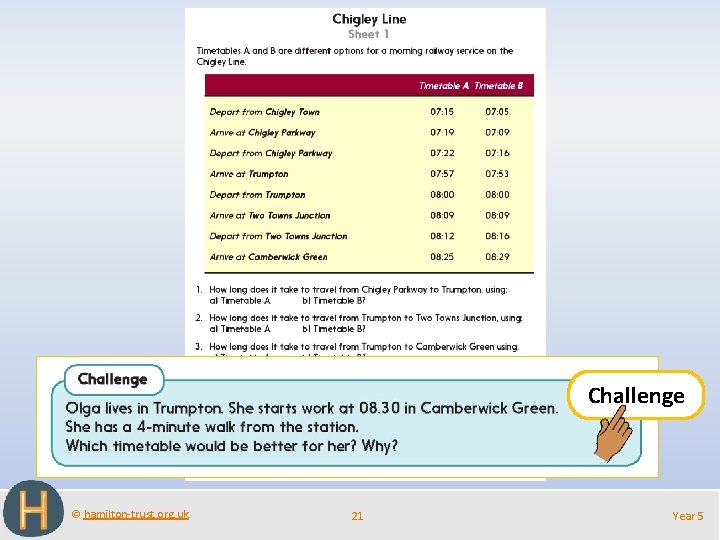 Challenge © hamilton-trust. org. uk 21 Year 5 
