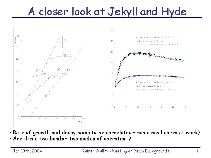 A closer look at Jekyll and Hyde • Rate of growth and decay seem