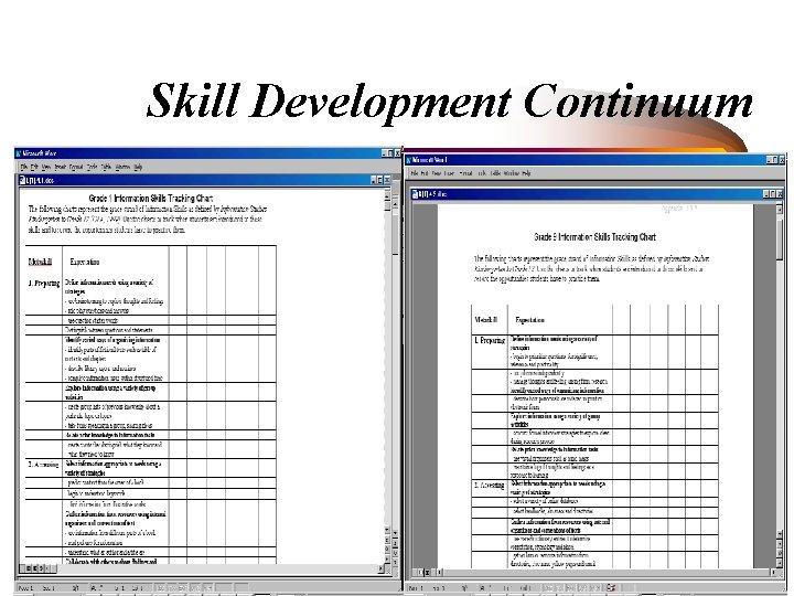 Skill Development Continuum 