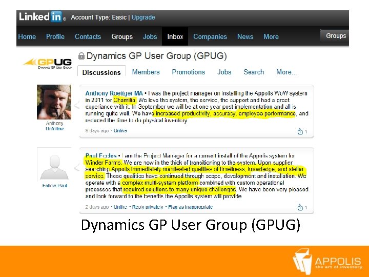 Dynamics GP User Group (GPUG) 