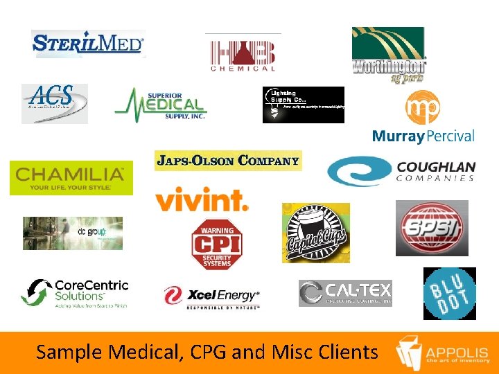 Sample Medical, CPG and Misc Clients 