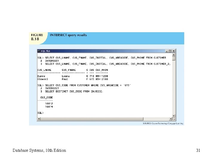 Database Systems, 10 th Edition 31 