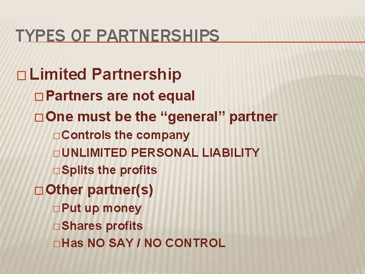 How To Separate A Business Partnership Chapter 8 Business Organizations SECTION 2 PARTNERSHIPS AND