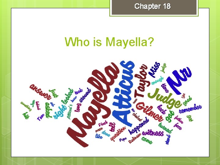 Chapter 18 Who is Mayella? 