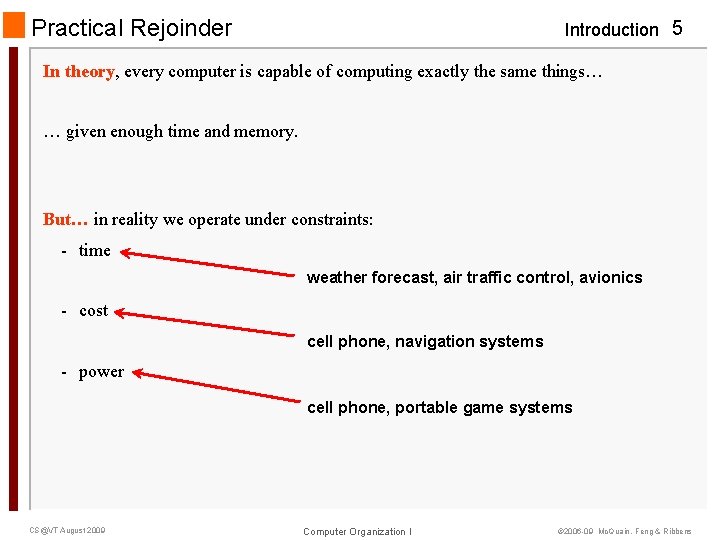 Practical Rejoinder Introduction 5 In theory, every computer is capable of computing exactly the