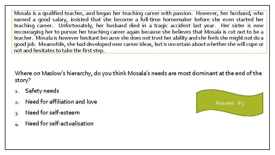 Mosala is a qualified teacher, and began her teaching career with passion. However, her