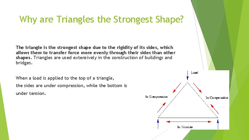 Why are Triangles the Strongest Shape? The triangle is the strongest shape due to