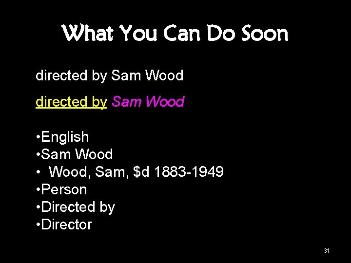 What You Can Do Soon directed by Sam Wood • English • Sam Wood