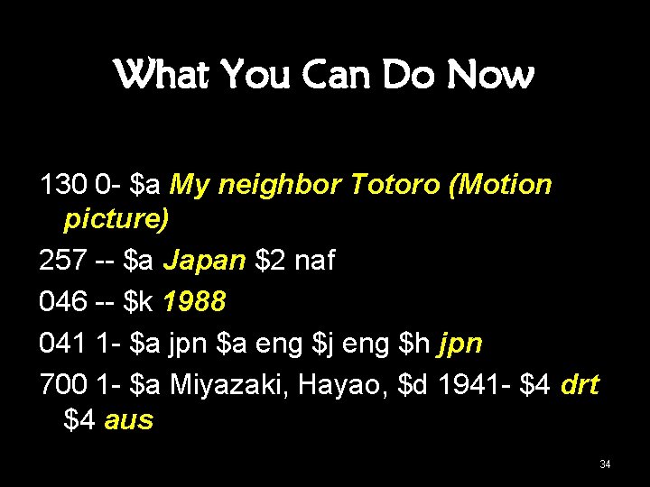 What You Can Do Now 130 0 - $a My neighbor Totoro (Motion picture)