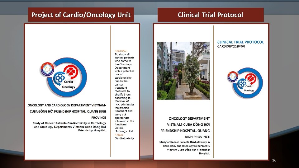 Project of Cardio/Oncology Unit Clinical Trial Protocol 26 
