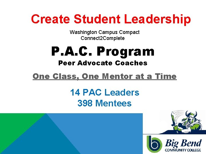 Create Student Leadership Washington Campus Compact Connect 2 Complete P. A. C. Program Peer