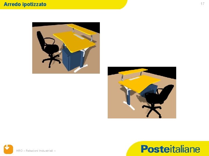 Arredo ipotizzato HRO – Relazioni Industriali – 17/12/2021 17 