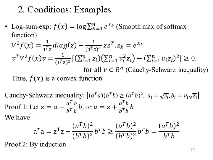 2. Conditions: Examples 14 