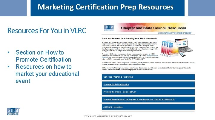 Marketing Certification Prep Resources For You in VLRC • Section on How to Promote